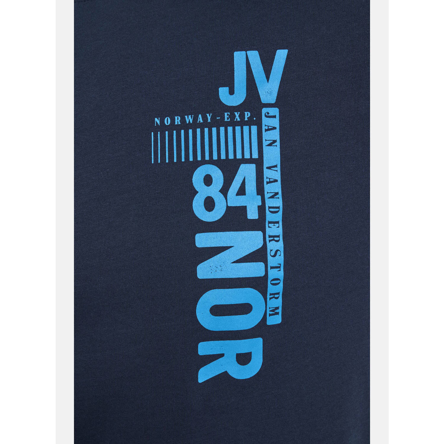 Jan Vanderstorm T-shirt FLEMMING Plus Size donkerblauw