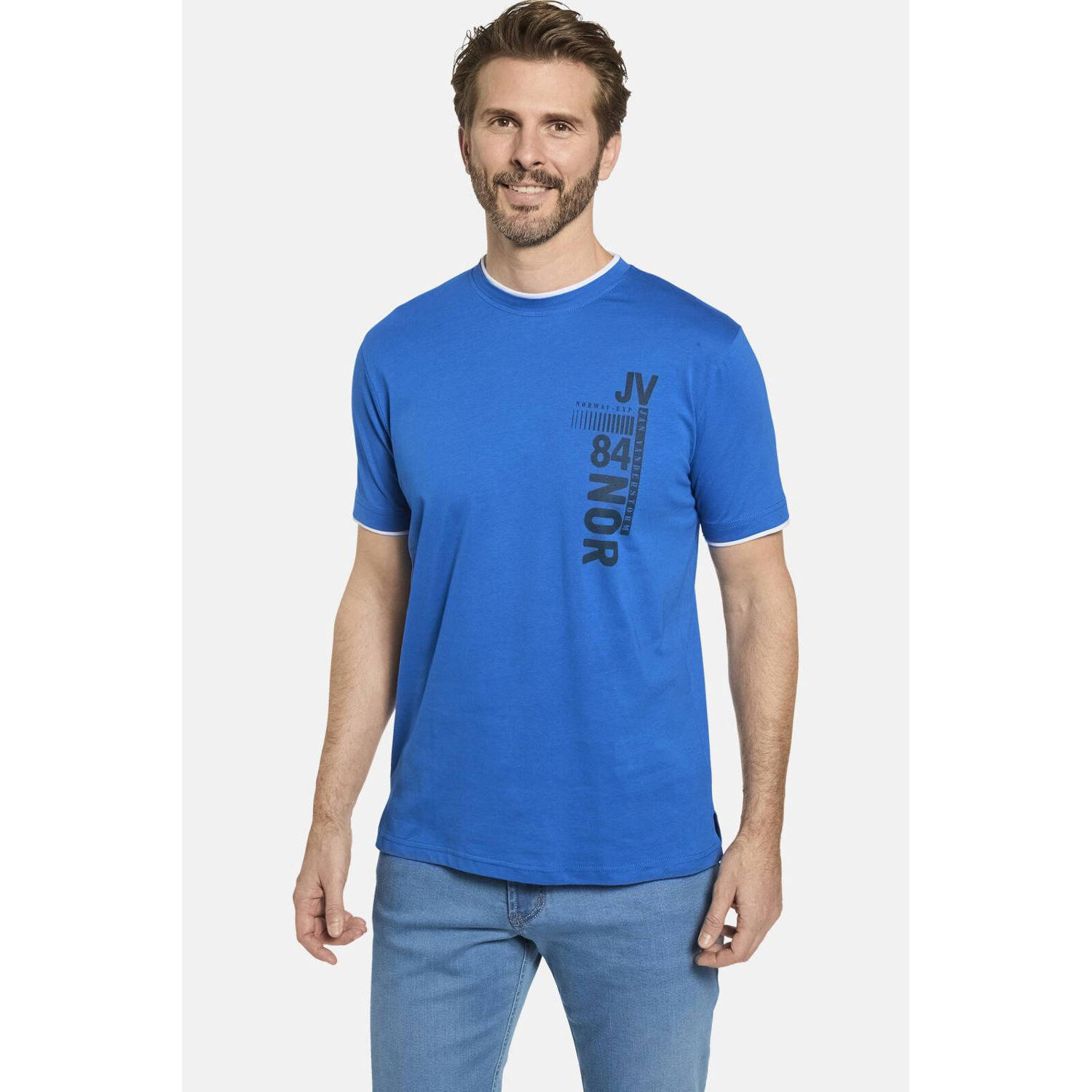 Jan Vanderstorm T-shirt FLEMMING Plus Size blauw