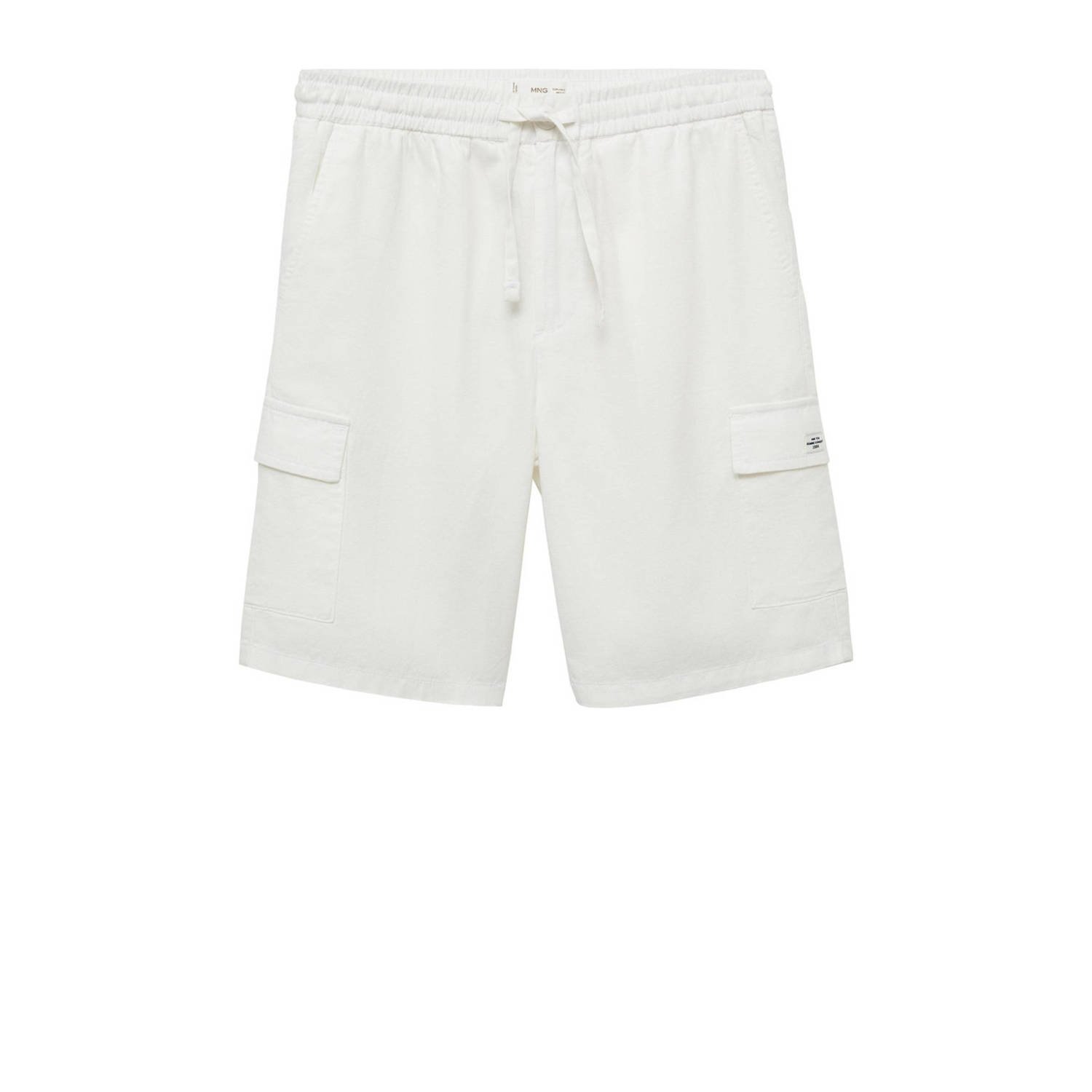 Mango Kids cargo short wit Korte broek Jongens Katoen Effen 164(XS)