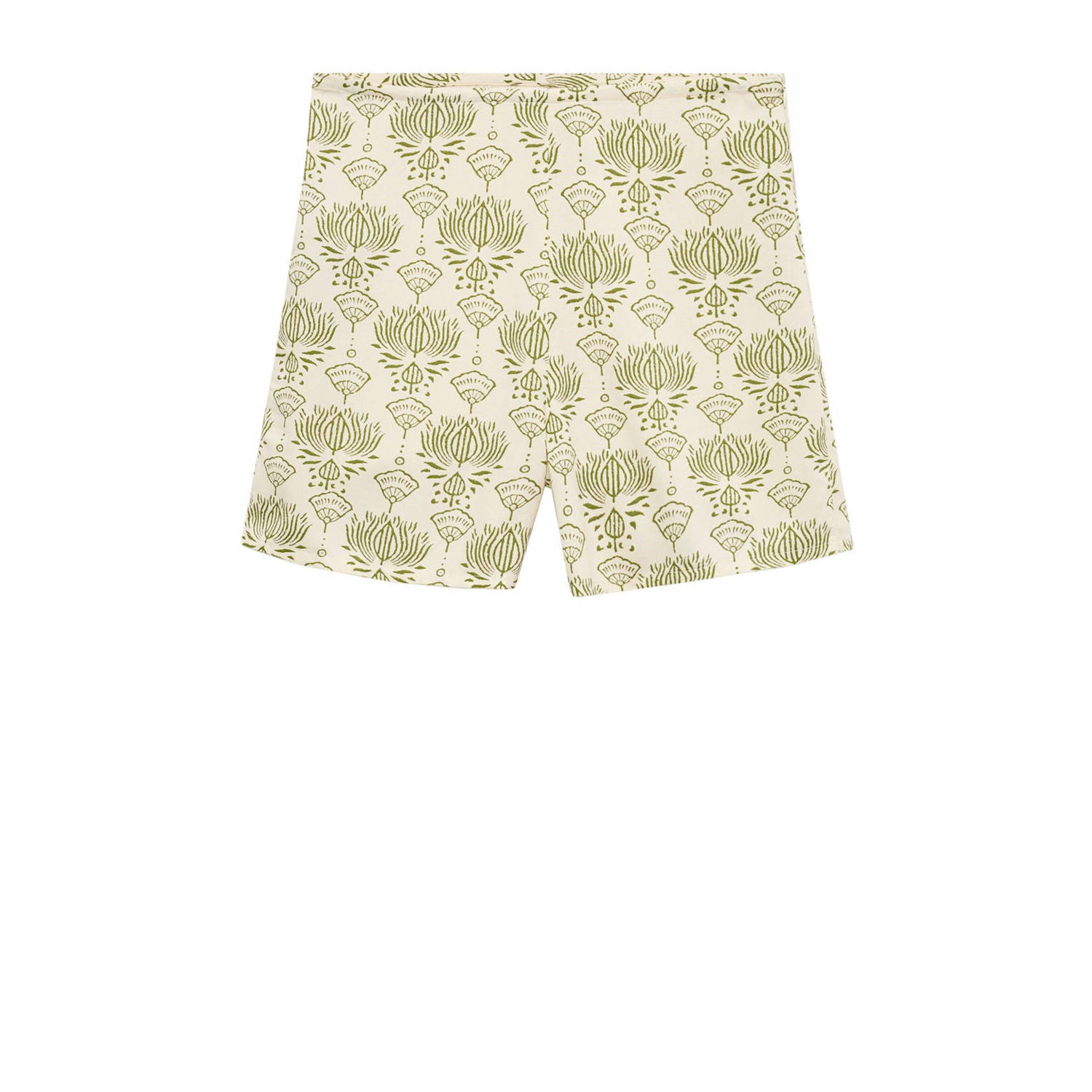 Mango Kids casual short met all over print ecru groen