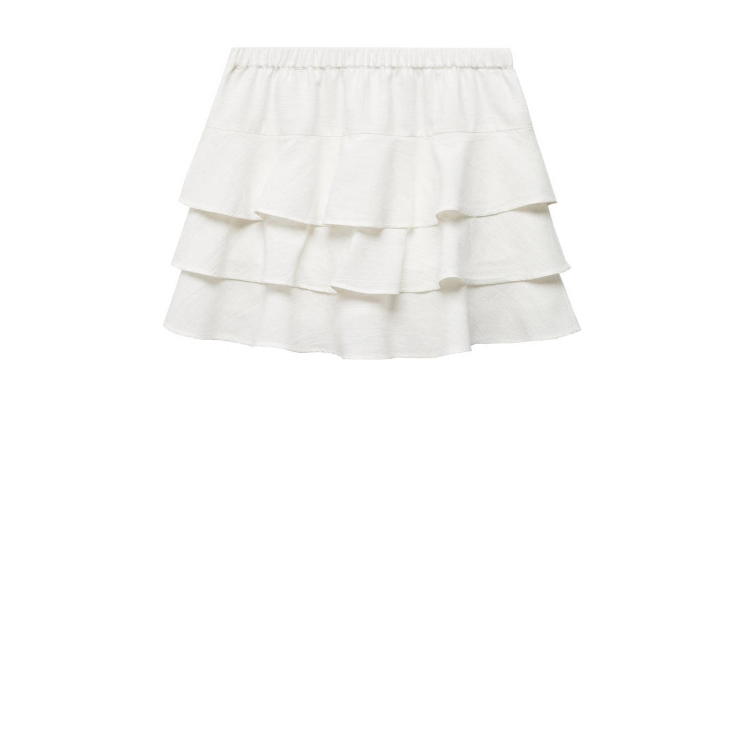Mango Kids skort wit Rok Meisjes Katoen Effen 152(XXS)