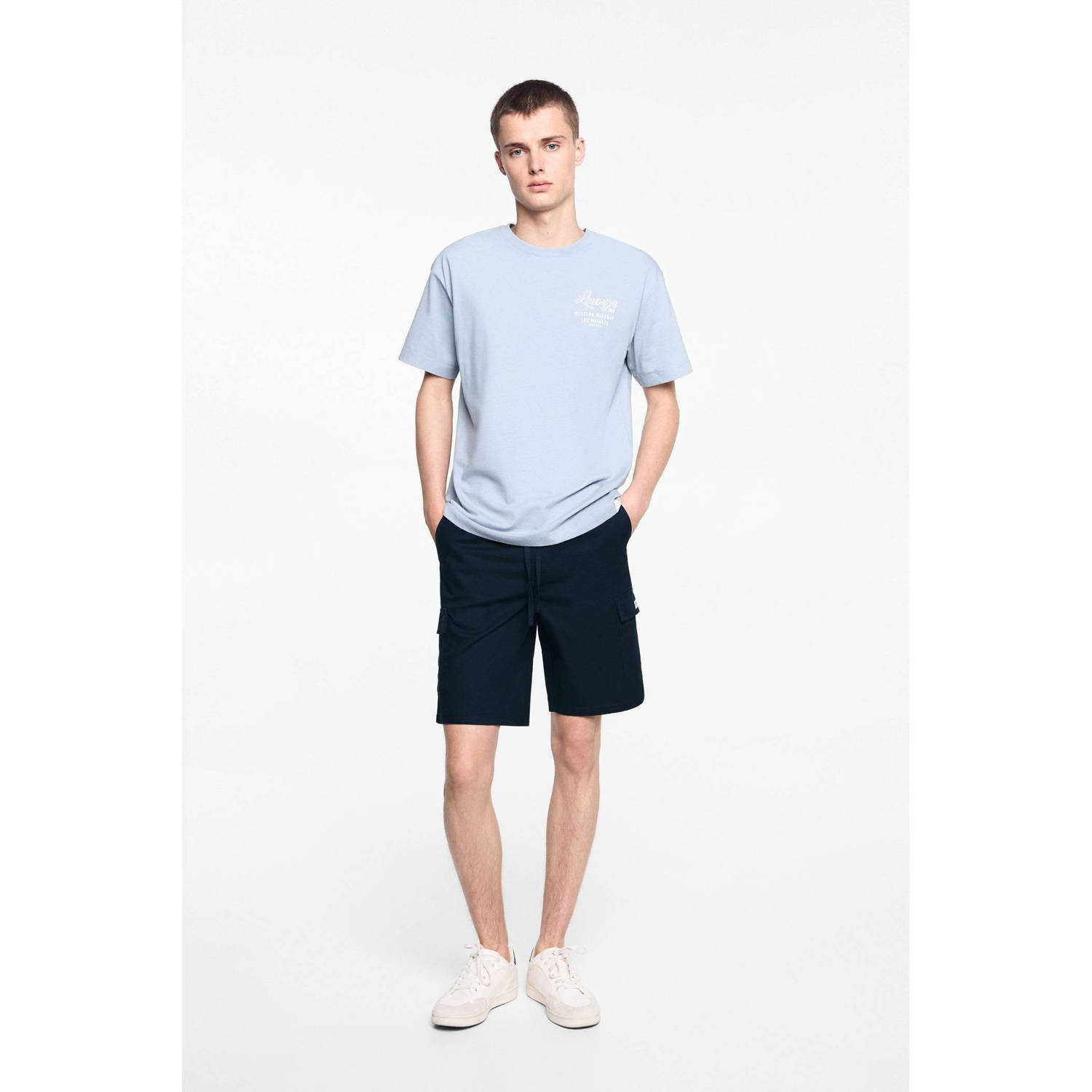 Mango Kids cargo short donkerblauw