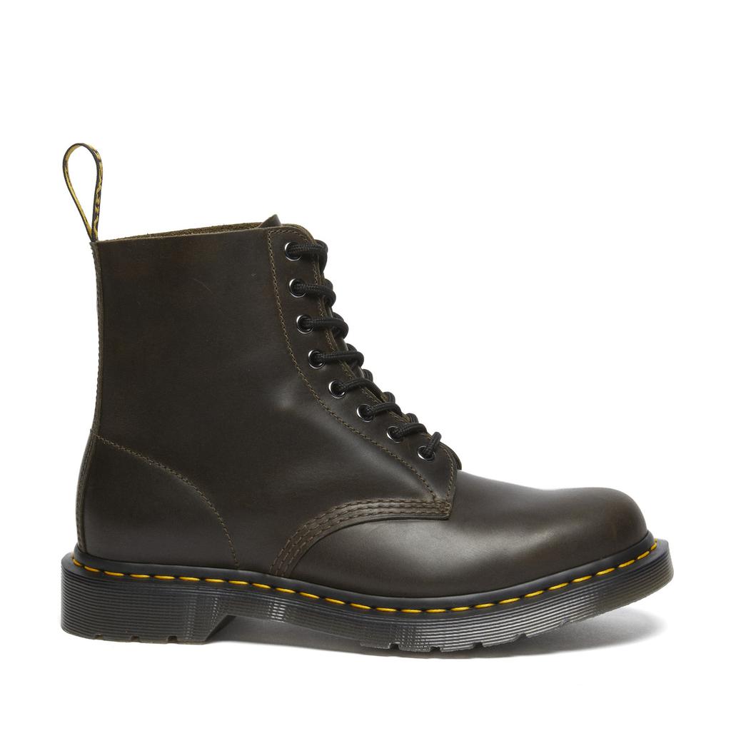 Taupe dames Dr. Martens 1460 Pascal leren veterboots van 100% leer met profielzool en effen