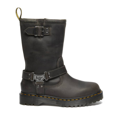 Dr. Martens Anistone Hi leren bikerboots grijs afbeelding