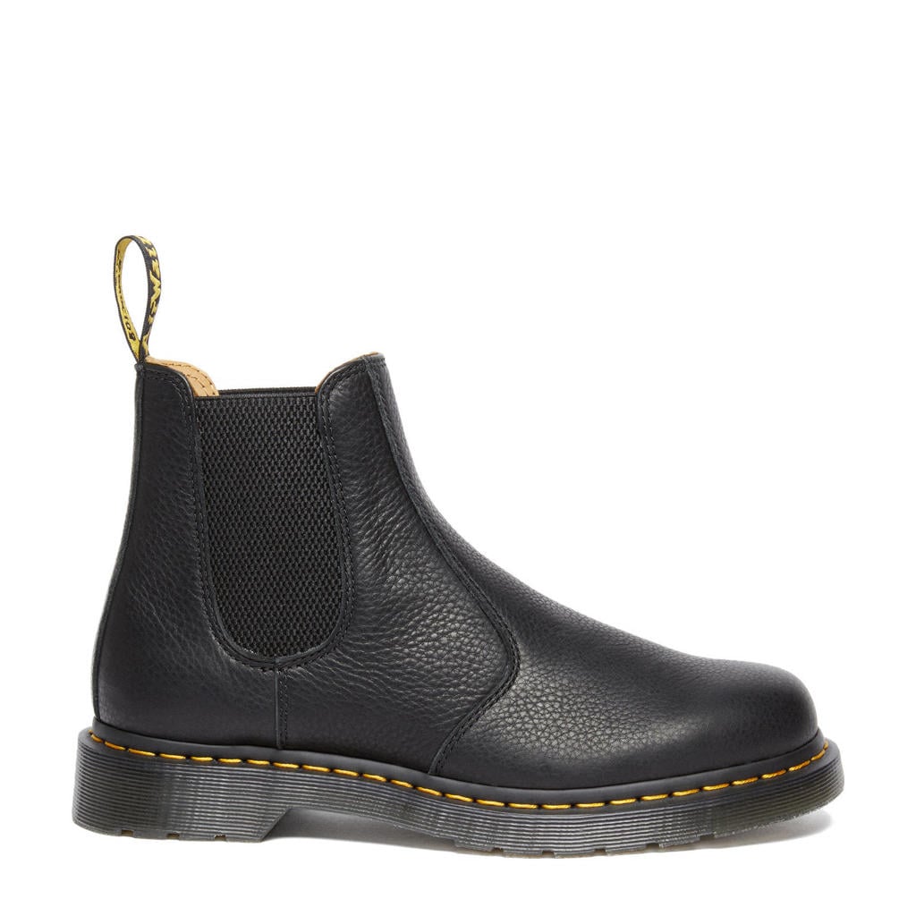 Zwart en grijze heren Dr. Martens 2976 leren chelseaboots black ambassador van 70% leer/30% textiel met elastische inzet