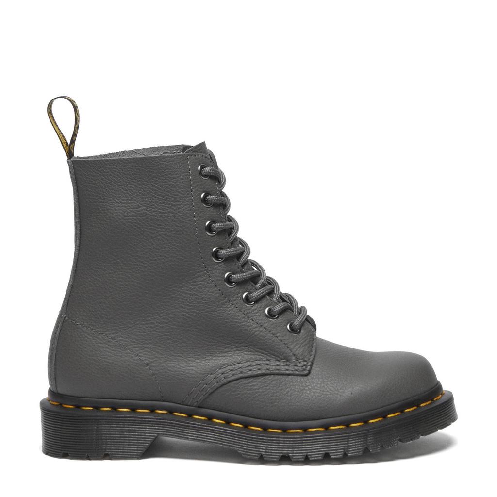 Grijze dames Dr. Martens 1460 Pascal leren veterboots met profielzool