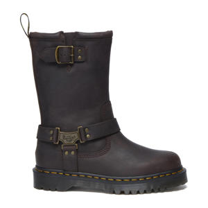 Anistone Hi leren bikerboots bruin