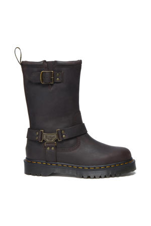 Anistone Hi leren bikerboots bruin