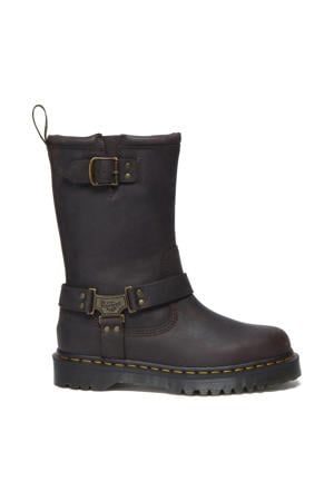 Anistone Hi leren bikerboots bruin
