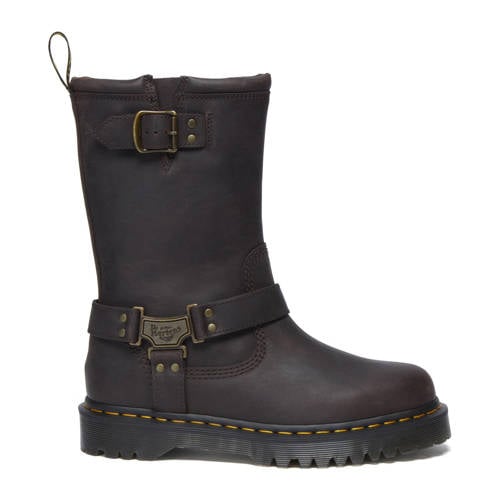 Dr. Martens Anistone Hi leren bikerboots bruin afbeelding