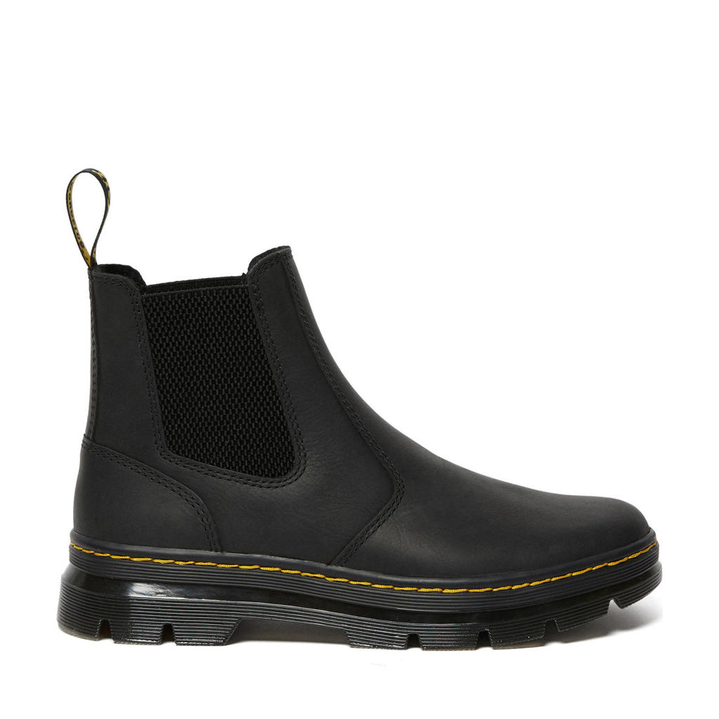 Zwarte unisex Dr. Martens Embury Leather leren chelsea boots met elastische inzet