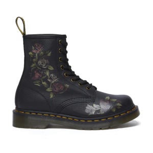 leren veterboots zwart