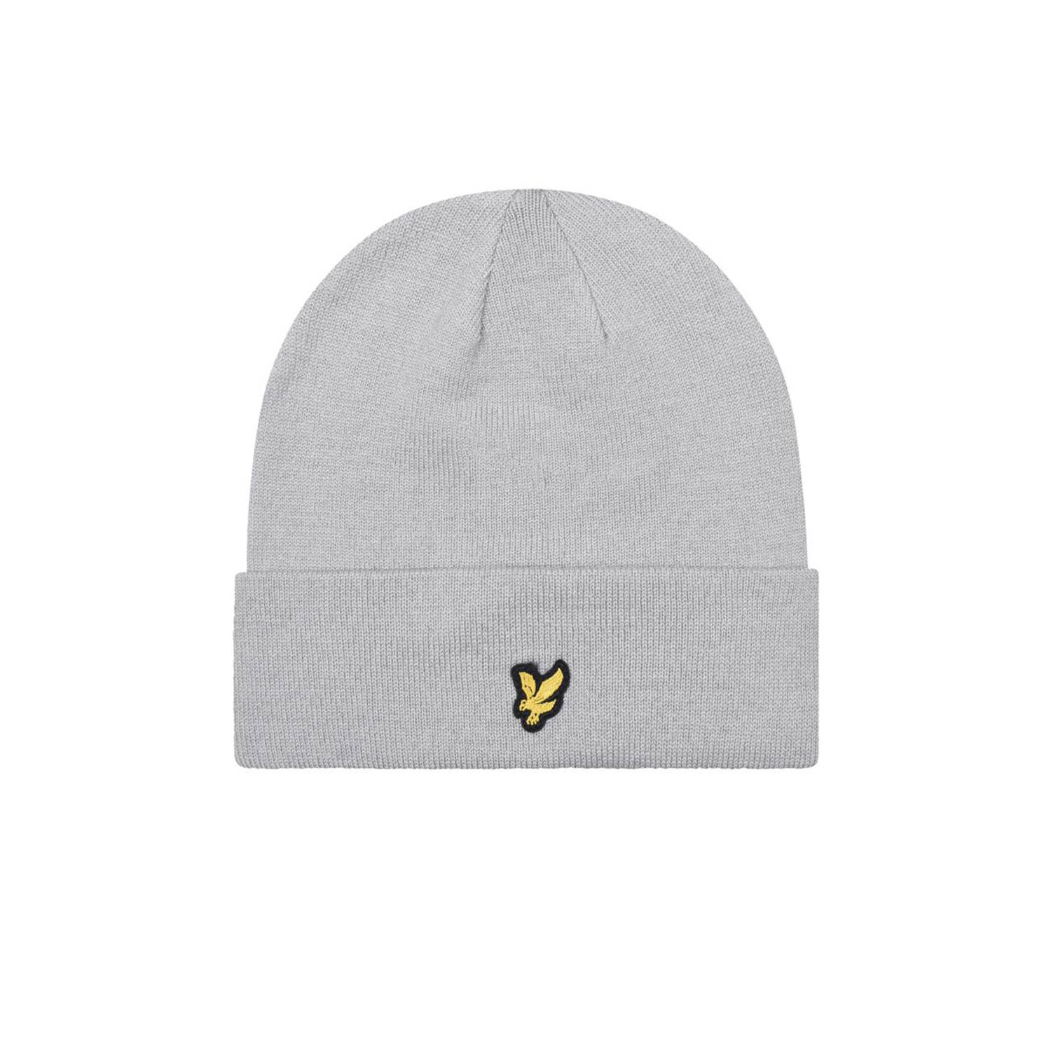 Lyle & Scott Grijze Katoenen Beanie Hoed Gray Heren