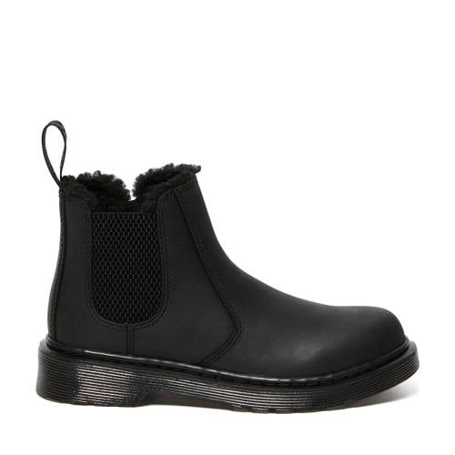 Dr. Martens 2976 Leonore Mono gevoerde leren enkelboots zwart schoolkind