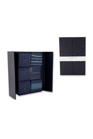 giftbox sokken - set van 5 blauw