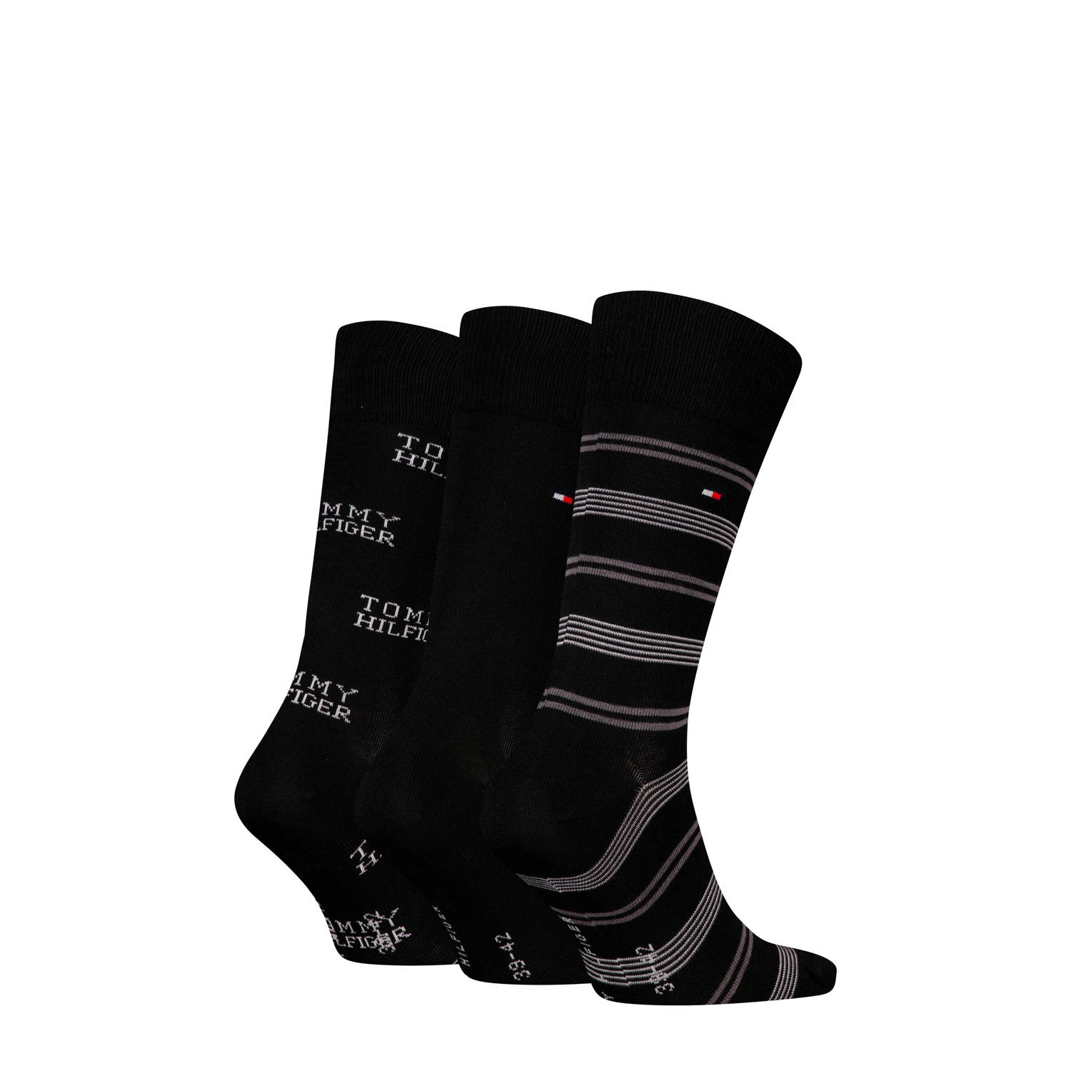 Tommy Hilfiger giftbox sokken set van 3 zwart