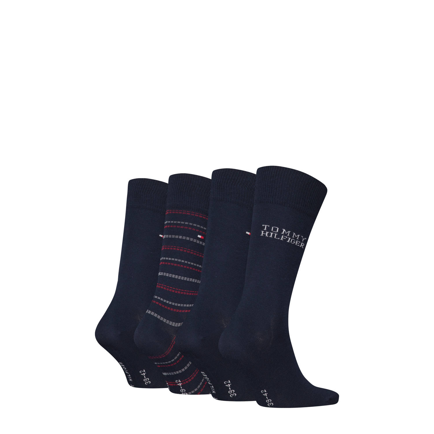 Tommy Hilfiger giftbox sokken set van 4 donkerblauw