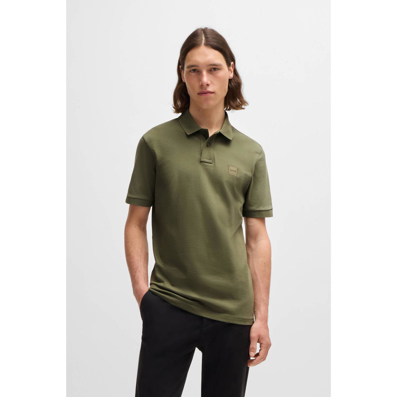 BOSS slim fit polo PASSENGER met logo
