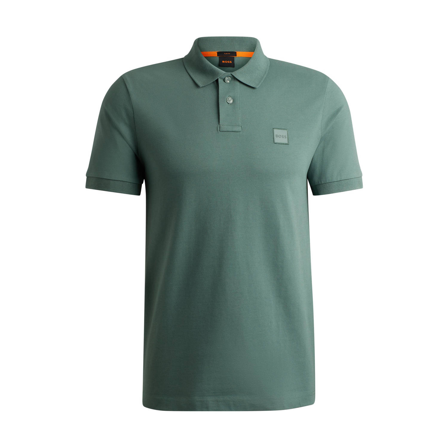 BOSS slim fit polo PASSENGER met logo open green