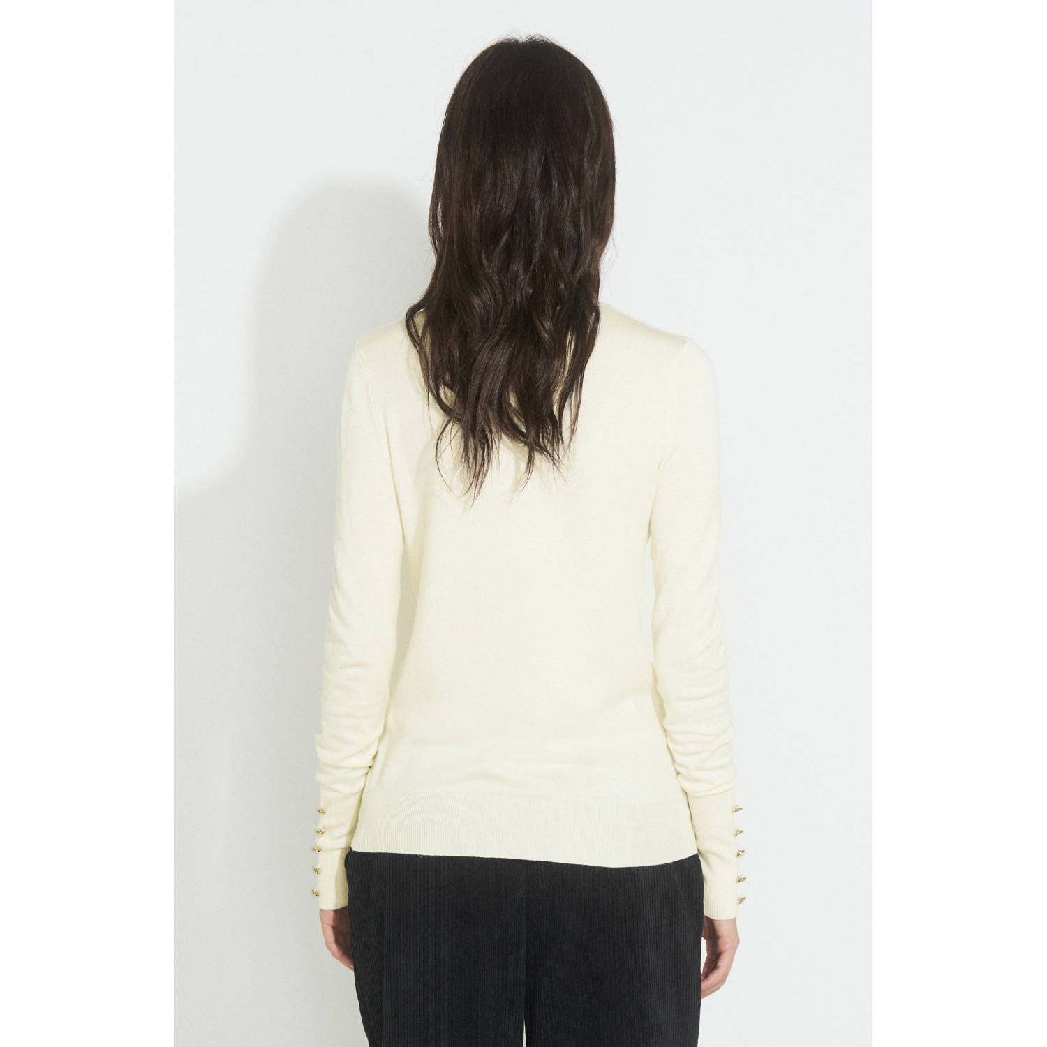 Ruby coltrui met knopen details crème