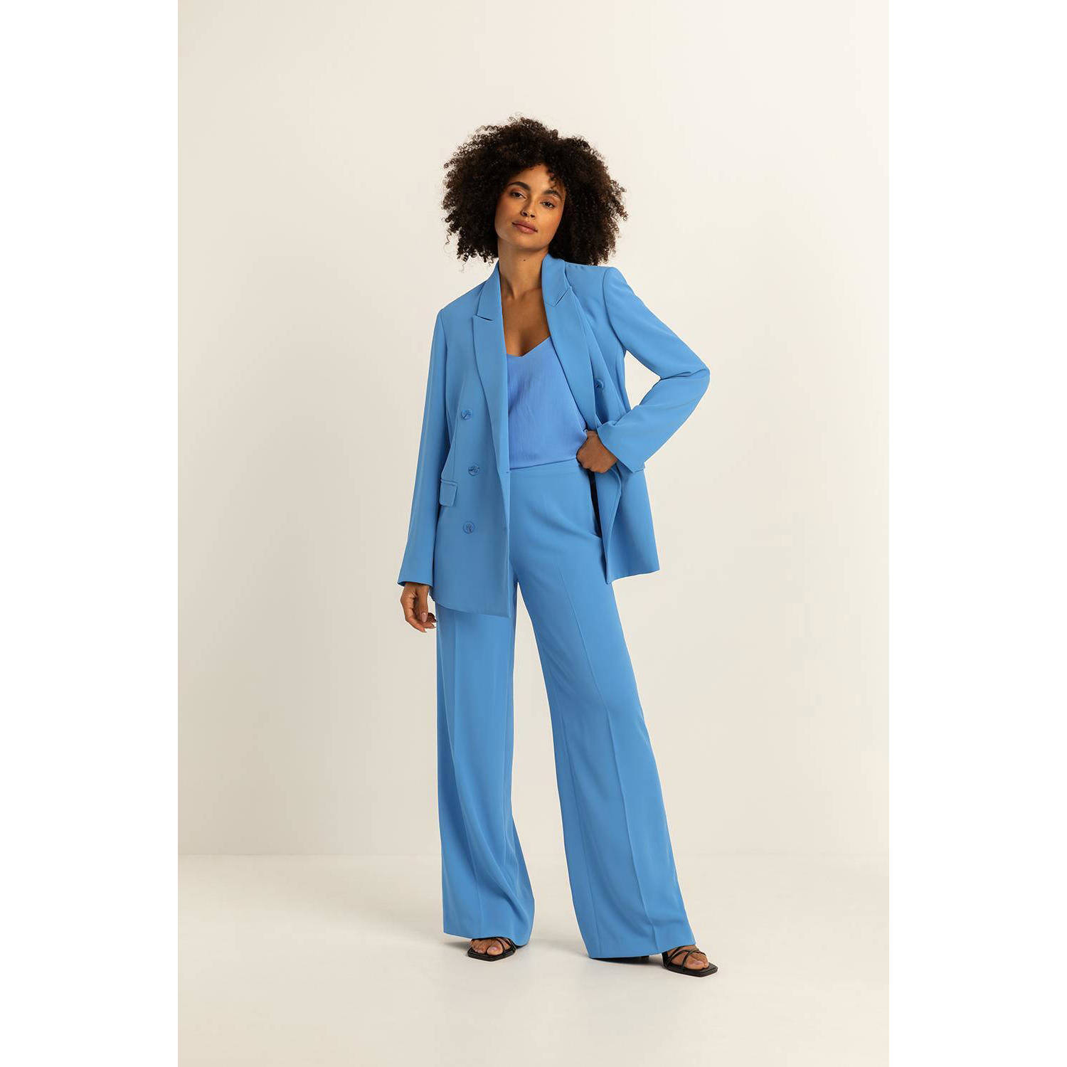 Expresso rechtvallende blazer blauw