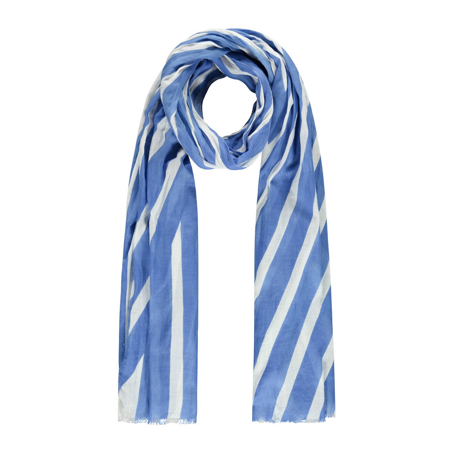 Expresso gestreepte sjaal blauw wit