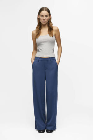 OBJLISA wide leg pantalon blauw