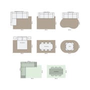 thumbnail: Studio LIVIT Roche laagpolig grafische wollen vloerkleed 290x200 cm - zand