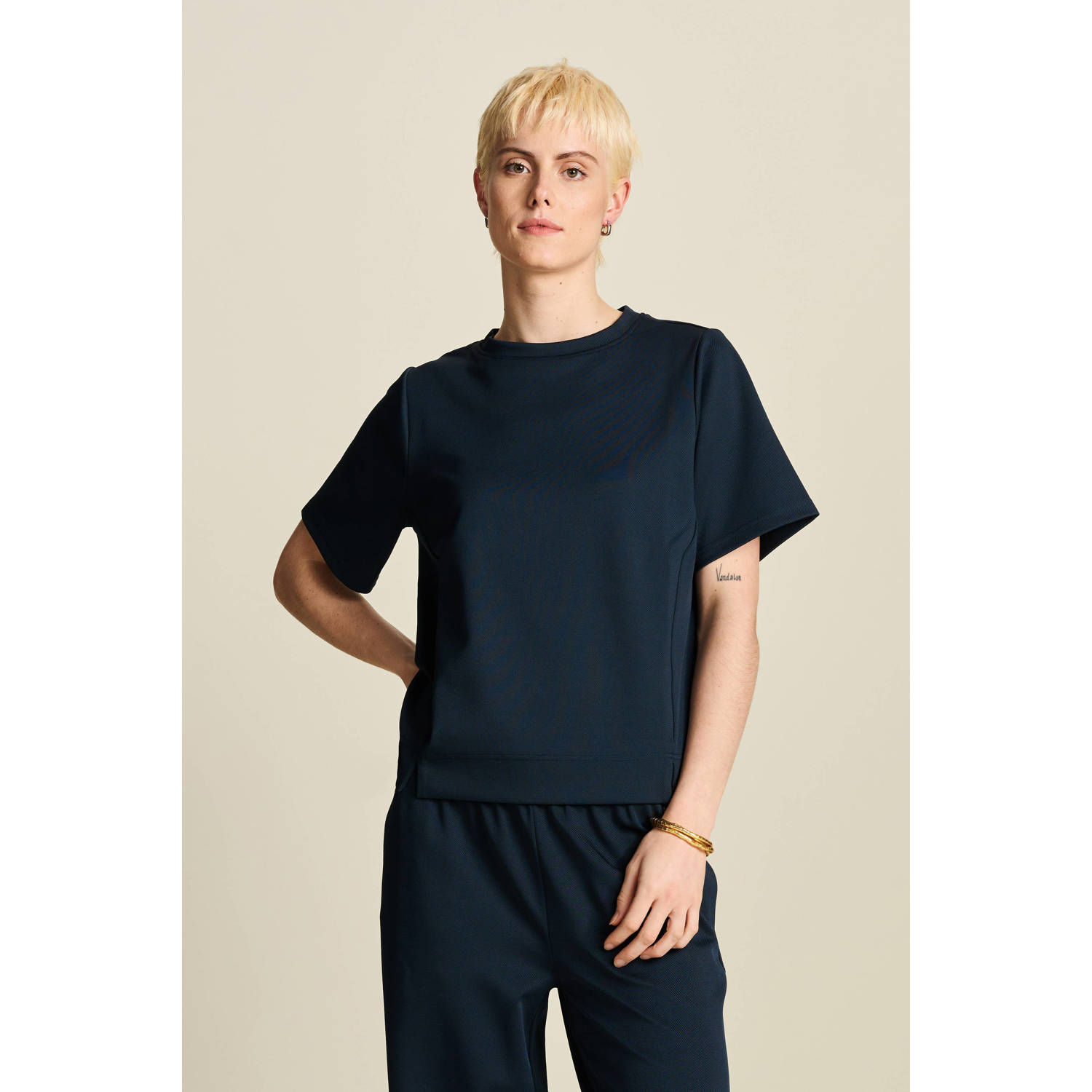 POM Amsterdam top donkerblauw