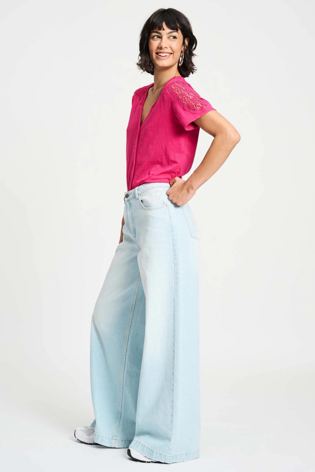 POM Amsterdam blousetop roze