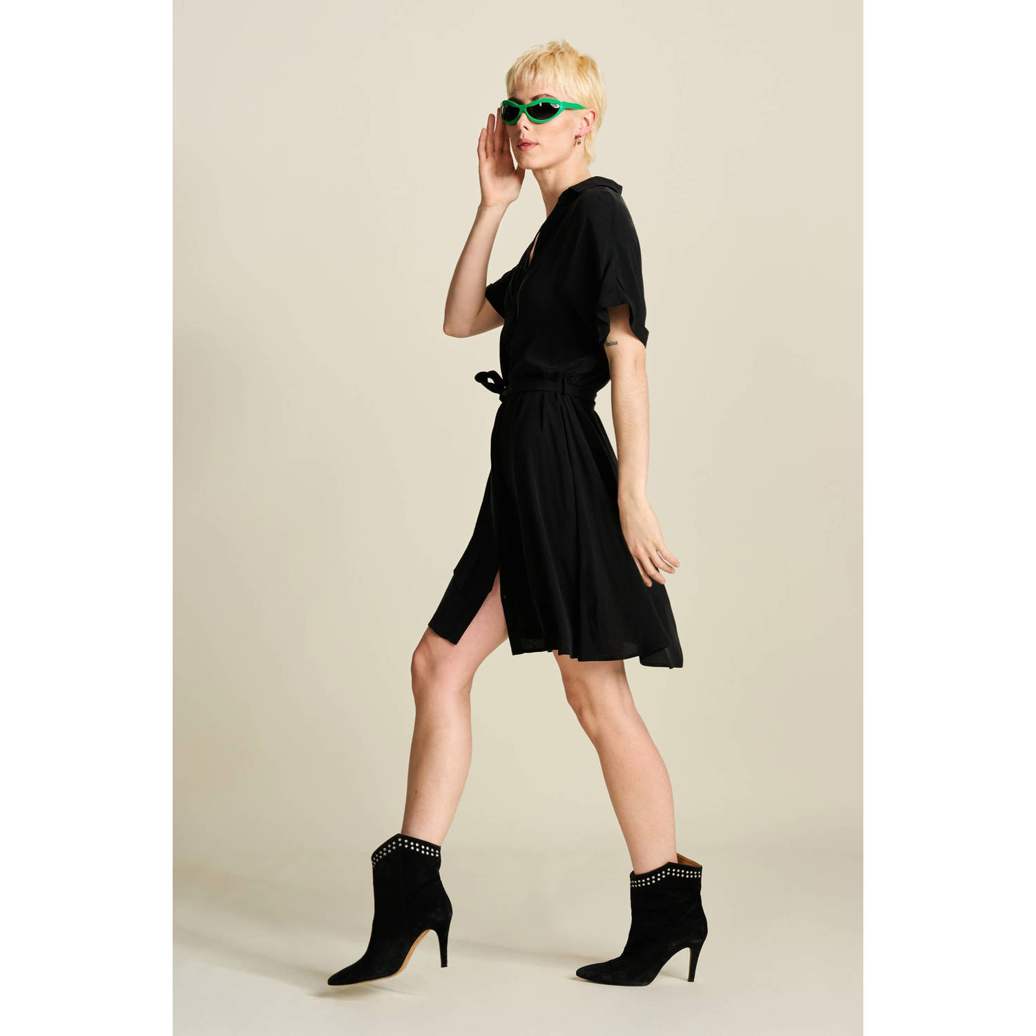 POM Amsterdam blousejurk zwart