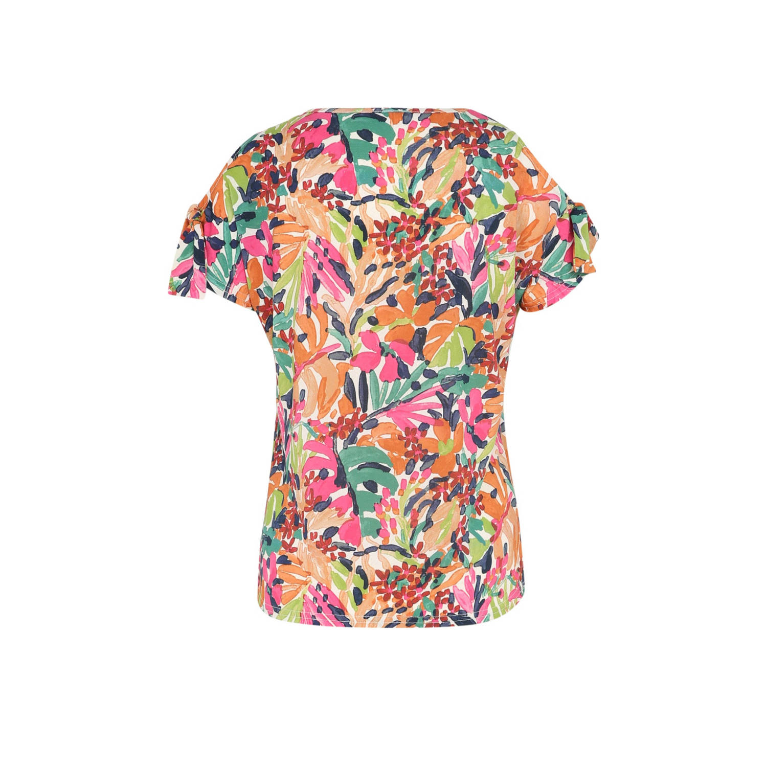 Cassis top met all over print multi