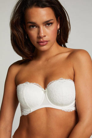 voorgevormde strapless beugelbh Marine wit