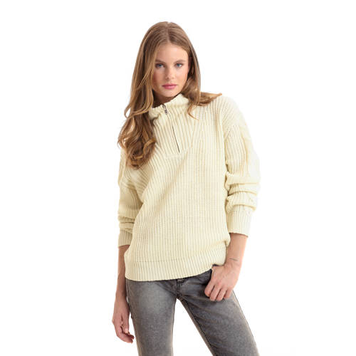 Anytime gebreide schipperstrui beige afbeelding