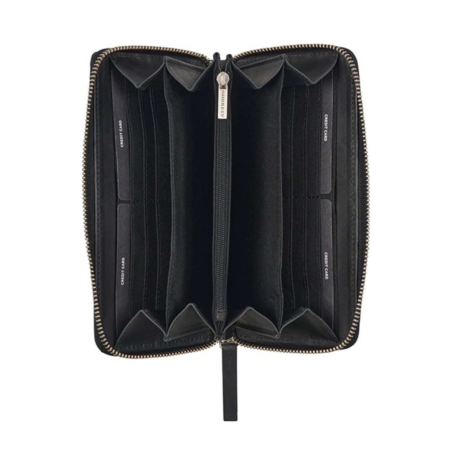 BURKELY leren portemonnee Cool Colbie met crocoprint zwart