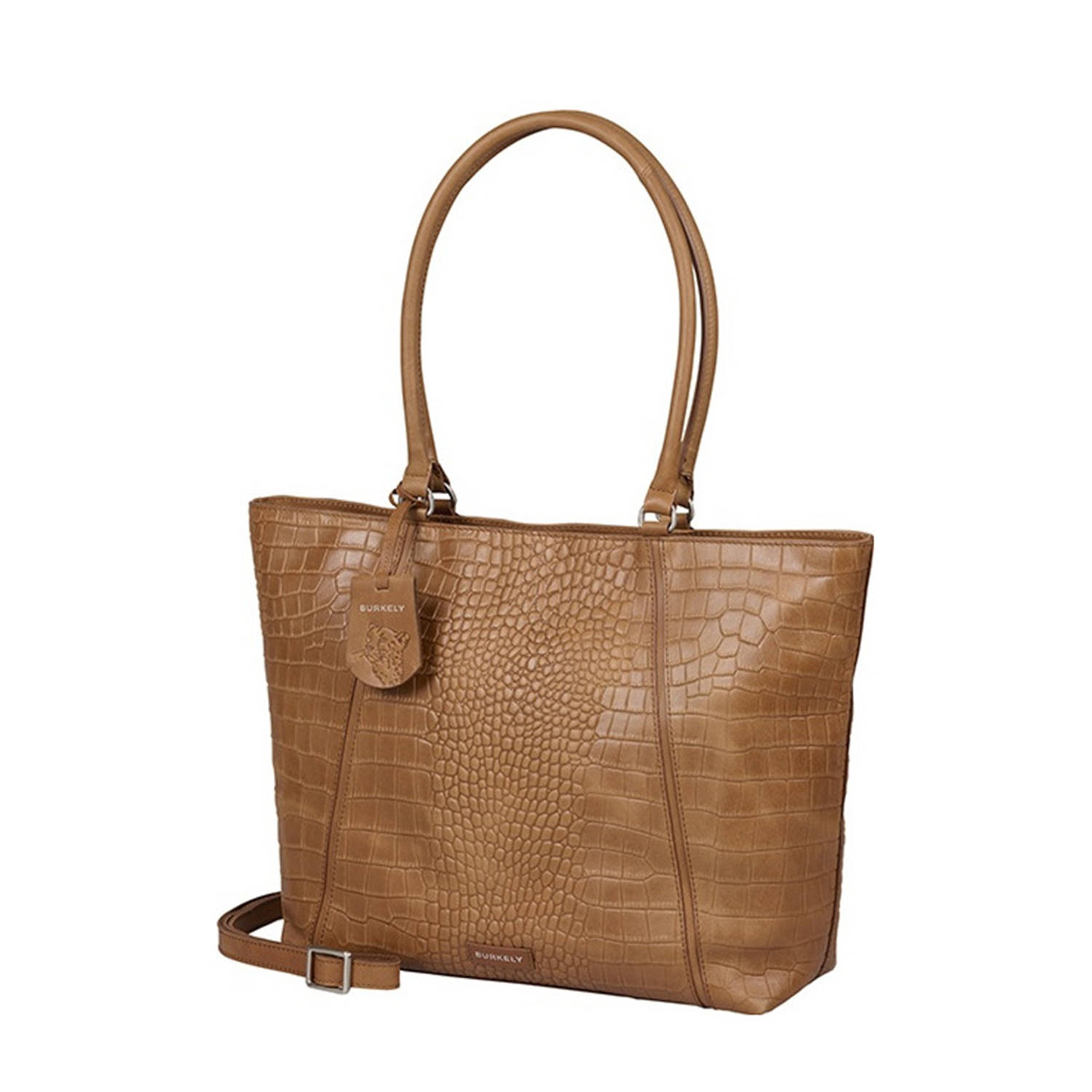 BURKELY leren shopper Cool Colbie cognac