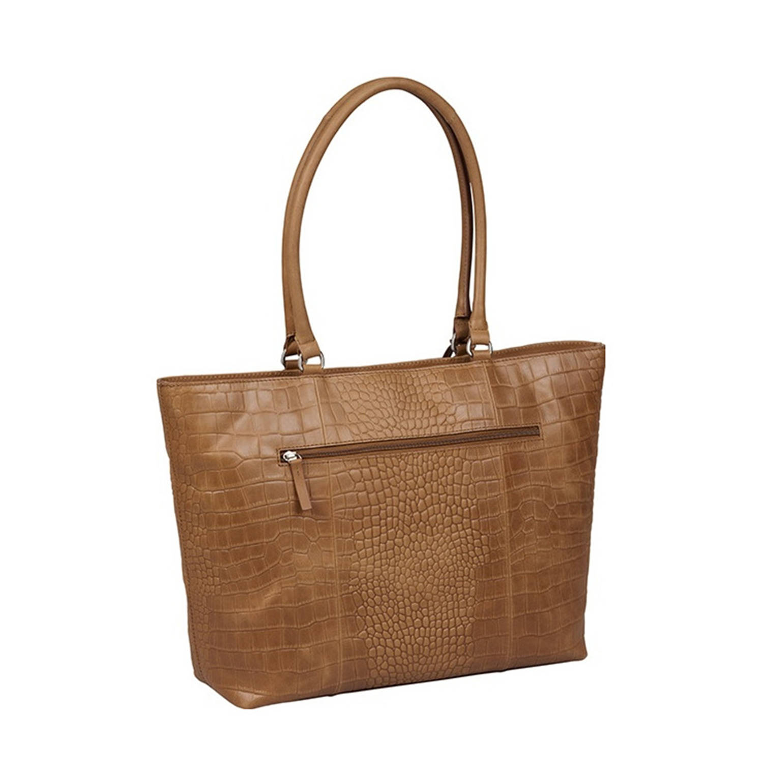 BURKELY leren shopper Cool Colbie cognac