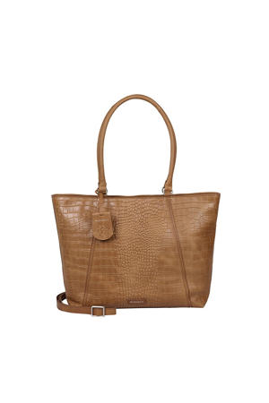 leren shopper Cool Colbie cognac