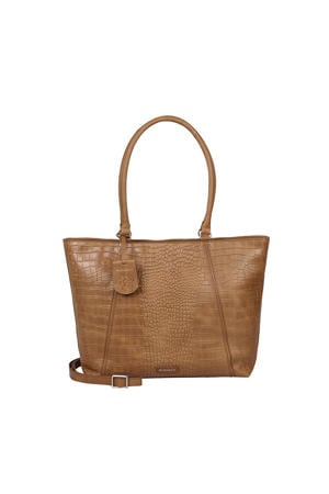 leren shopper Cool Colbie cognac