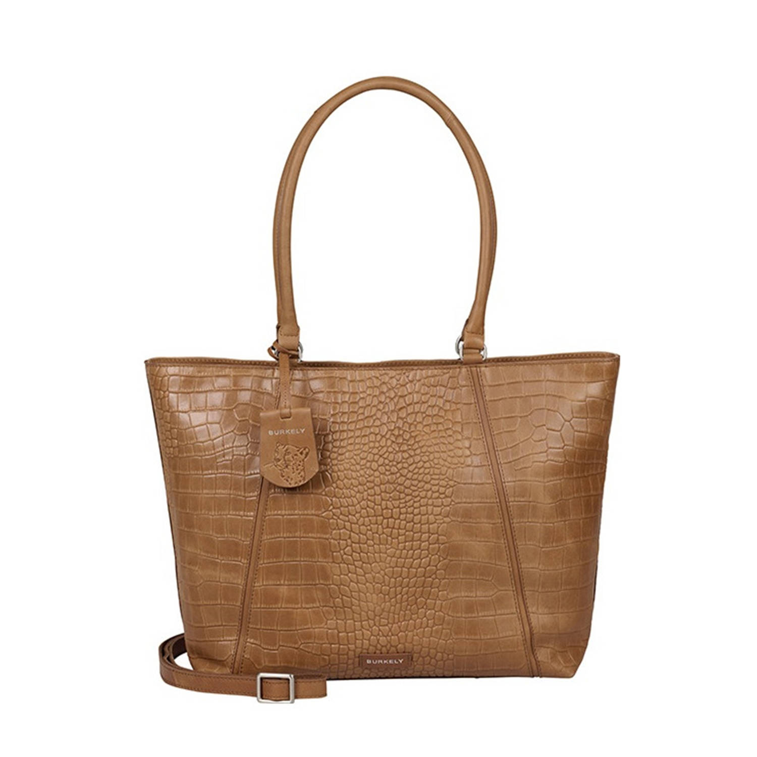 BURKELY leren shopper Cool Colbie cognac