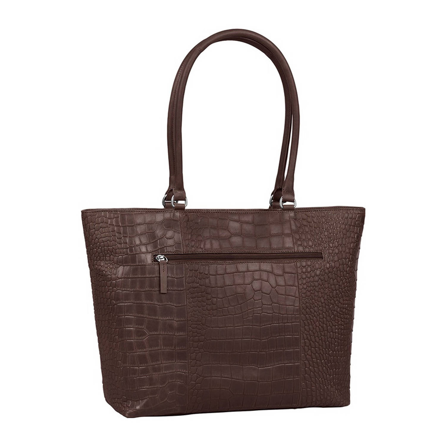 BURKELY leren shopper Cool Colbie bruin