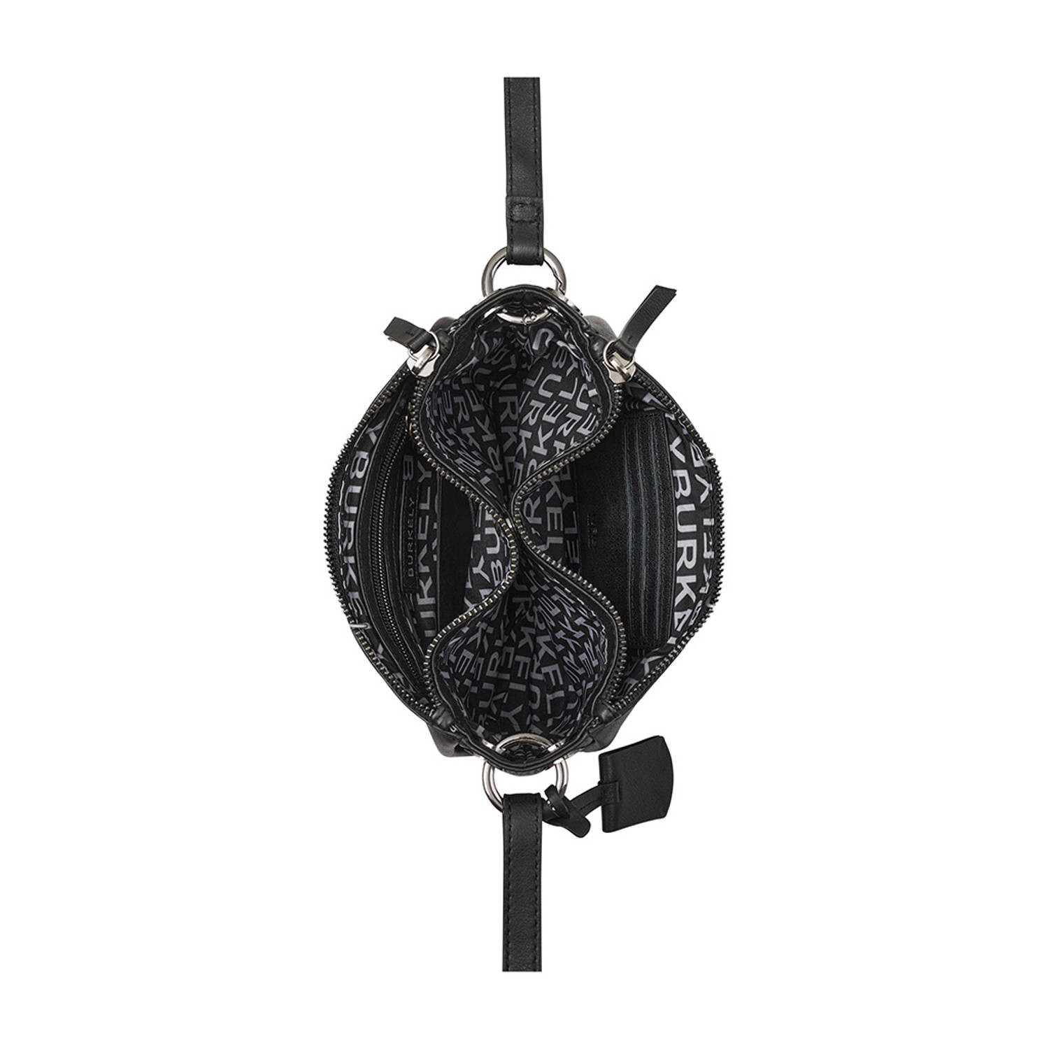 BURKELY leren crossbody tas Radiant Raeven zwart