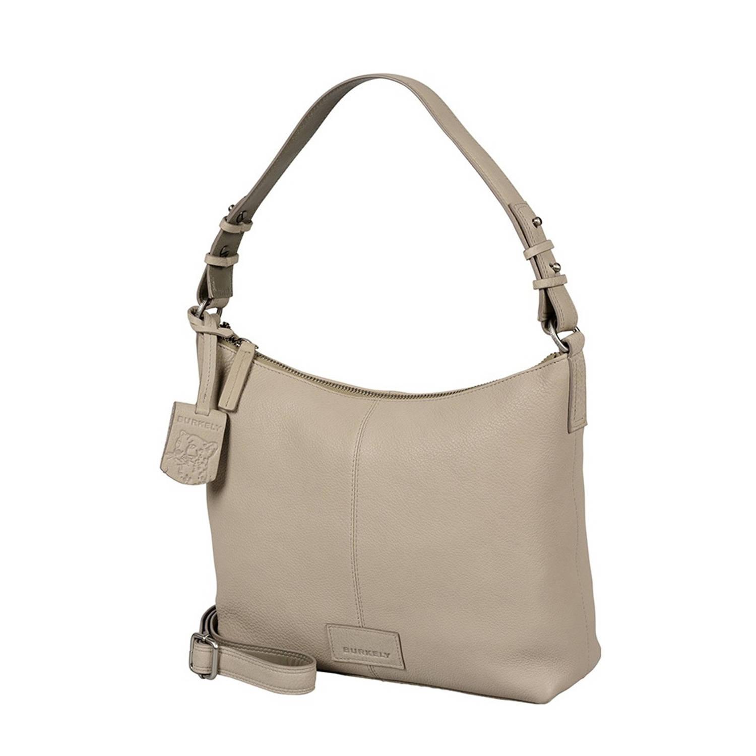 BURKELY leren crossbody tas Soft Skylar beige
