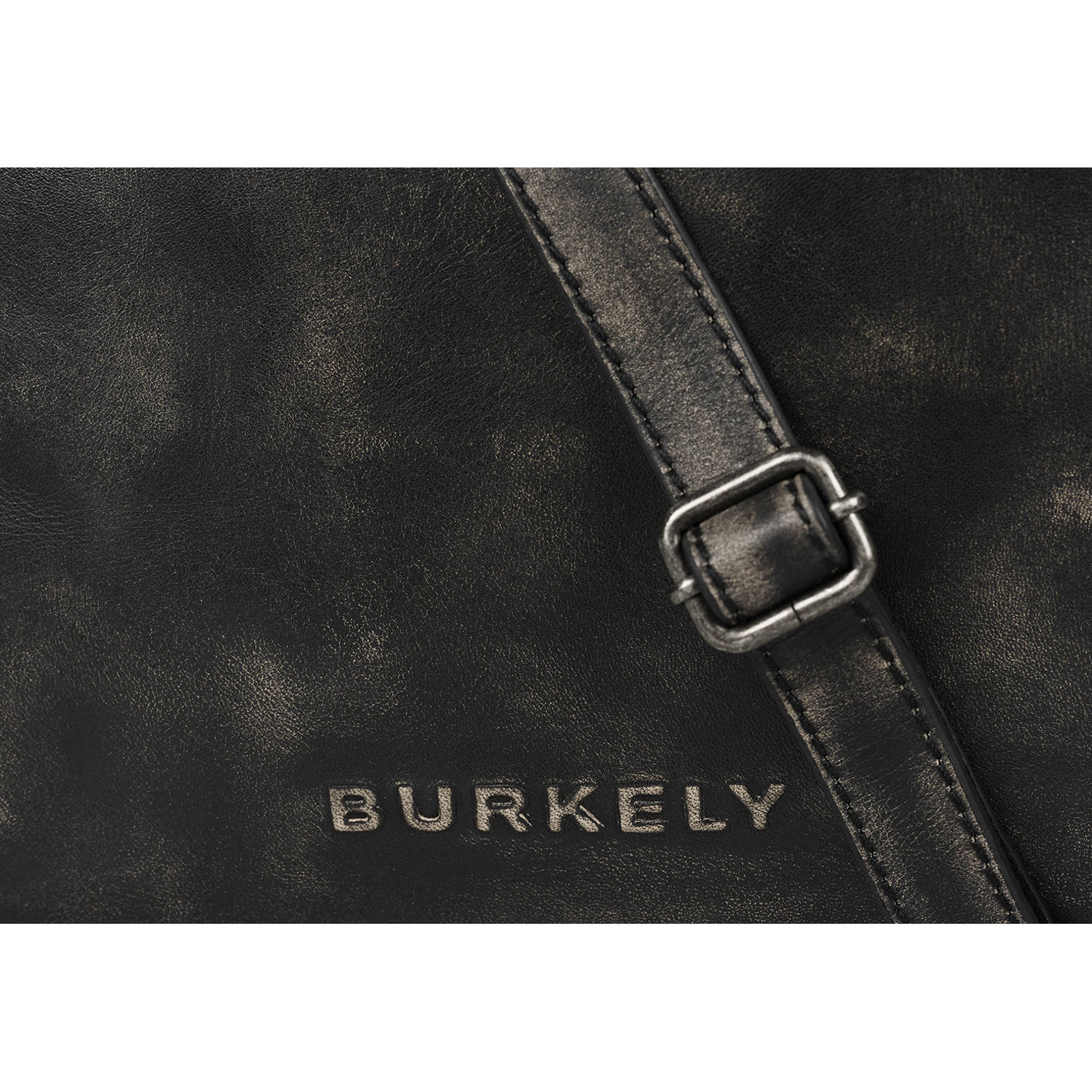 BURKELY leren crossbody tas Distress Deon antraciet