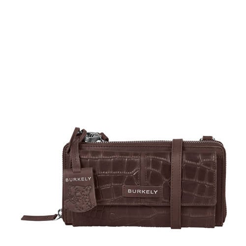 BURKELY leren telefoontasje Cool Colbie met crocoprint bruin afbeelding