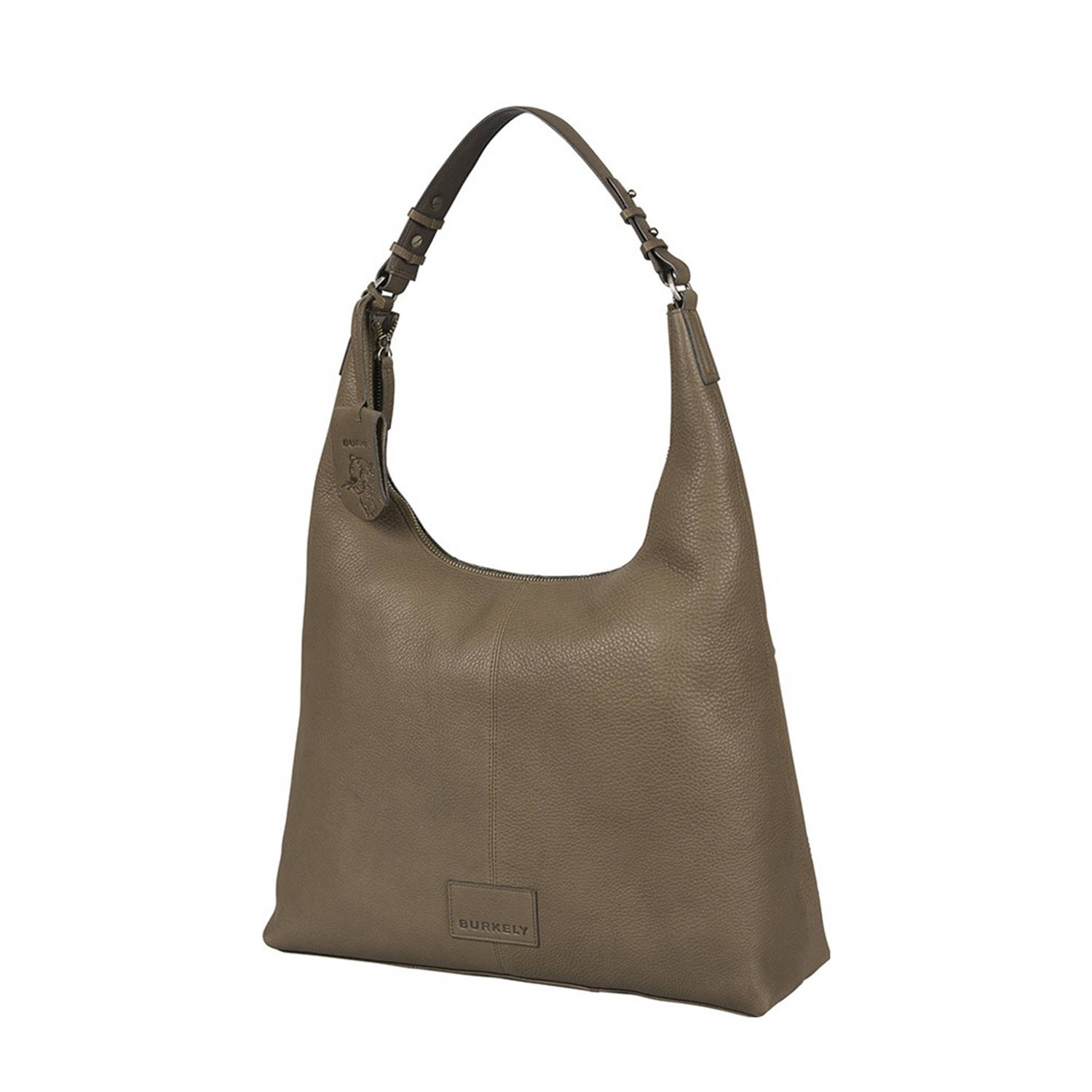 BURKELY leren schoudertas Soft Skylar taupe
