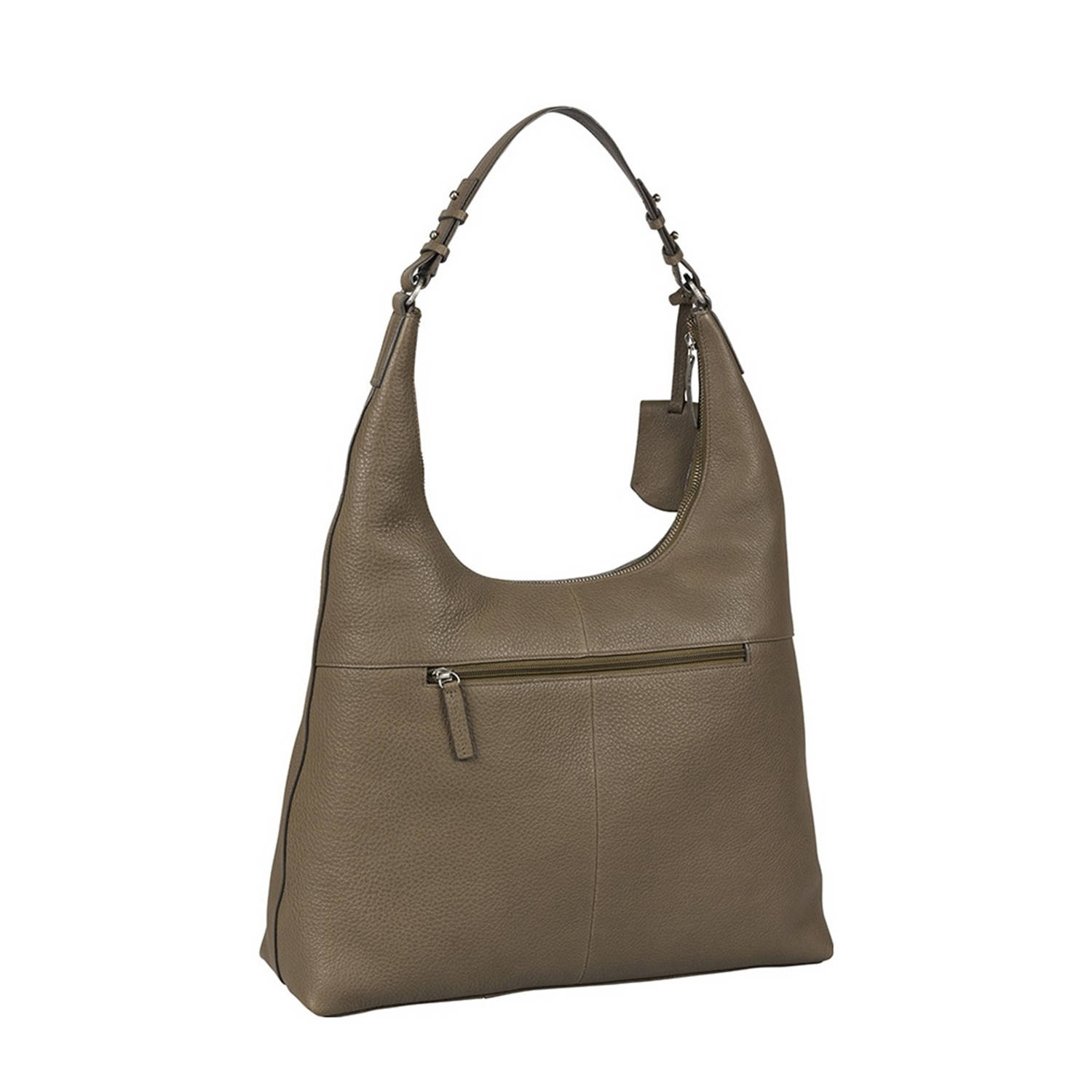 BURKELY leren schoudertas Soft Skylar taupe