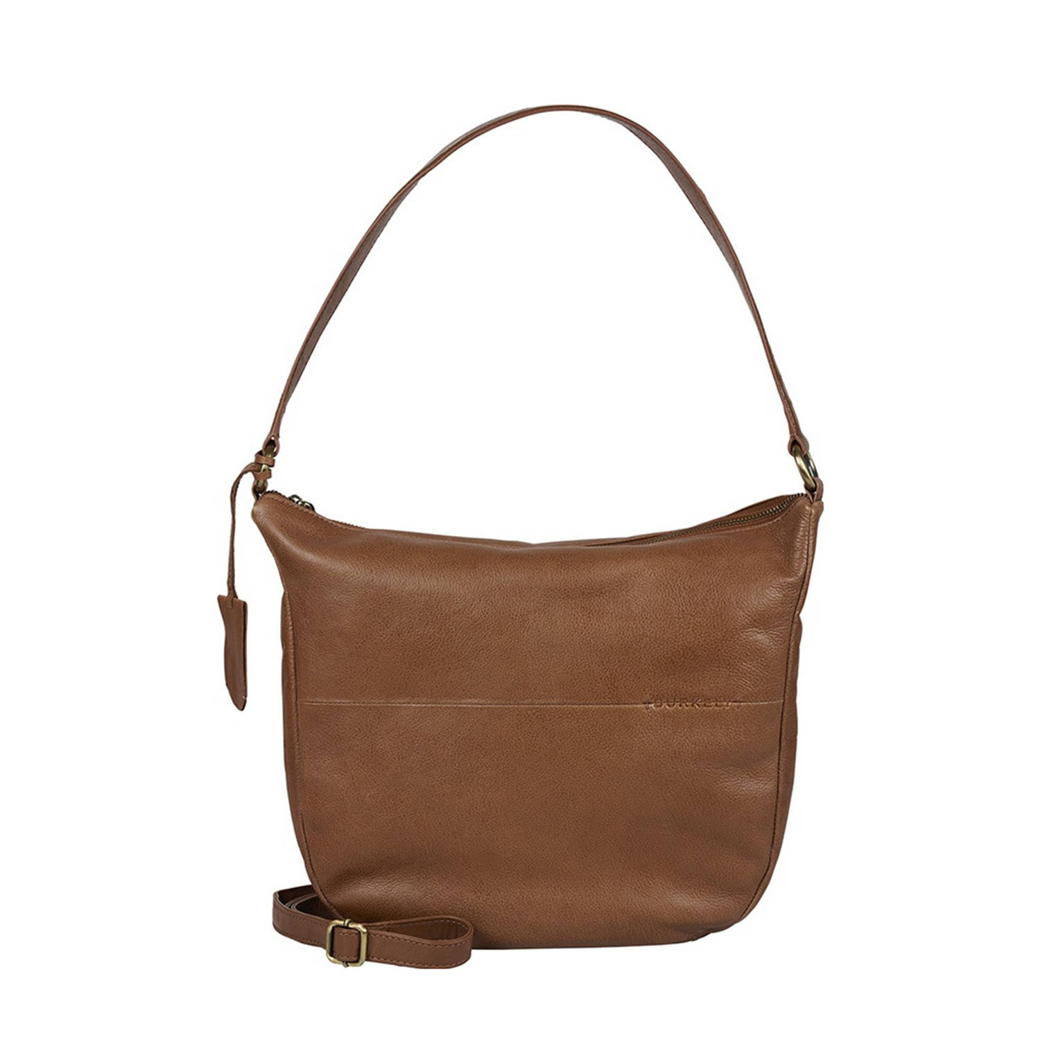 BURKELY leren schoudertas Natural Norah cognac