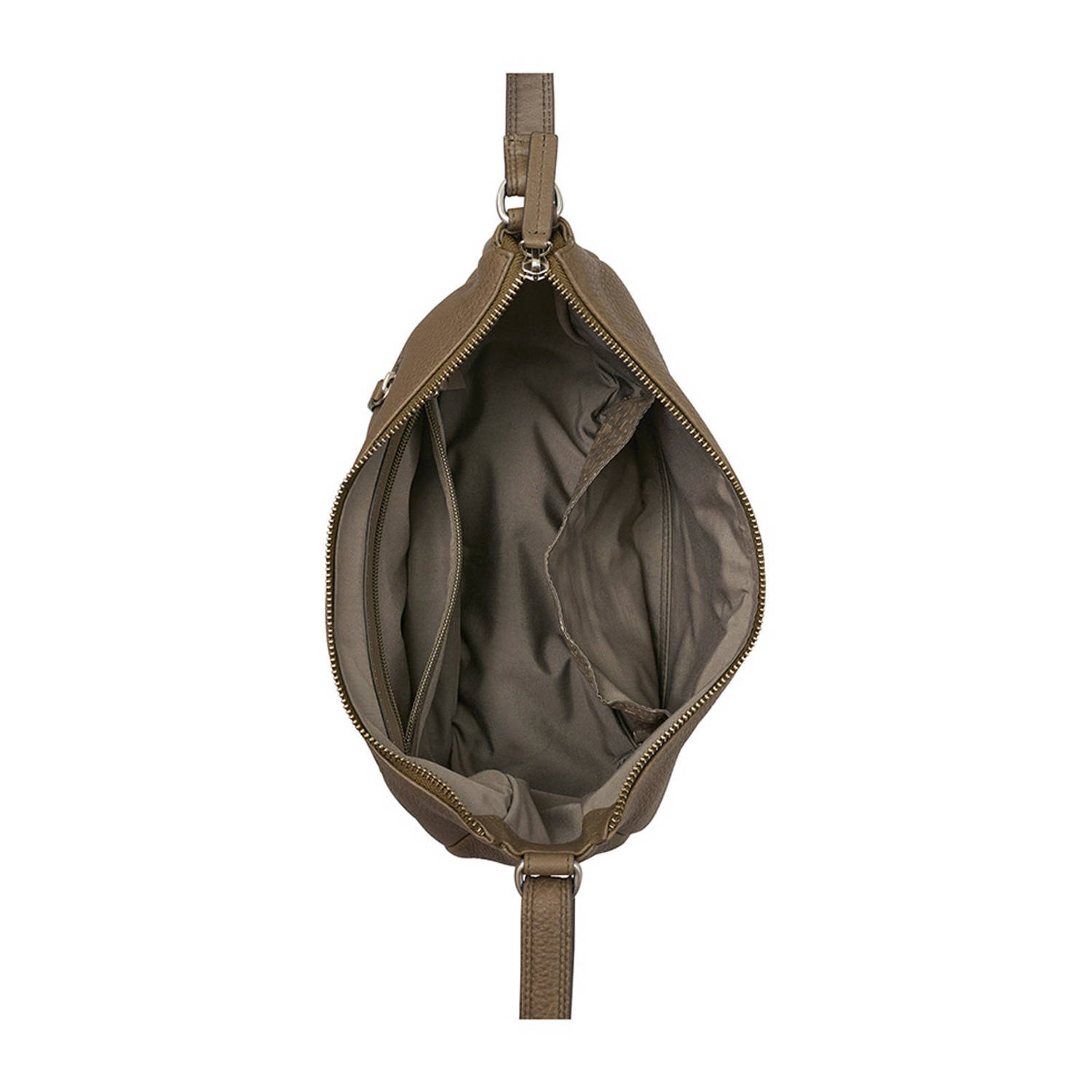 BURKELY leren crossbody tas Soft Skylar taupe