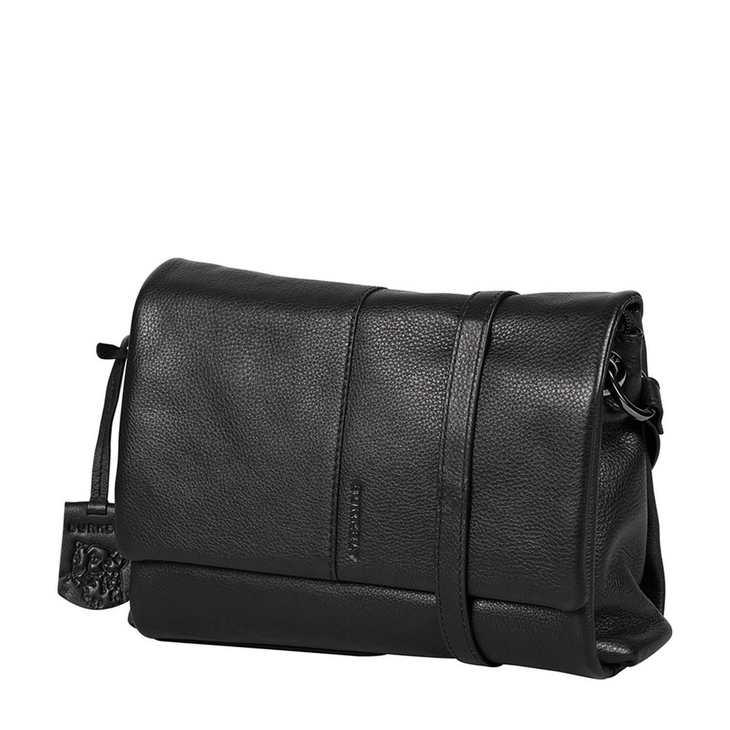 BURKELY leren crossbody tas Radiant Raeven zwart